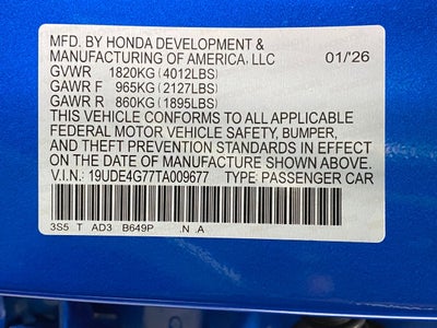 2026 Acura Integra Manual w/A-Spec Technology Package