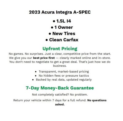 2023 Acura Integra CVT w/A-Spec Package