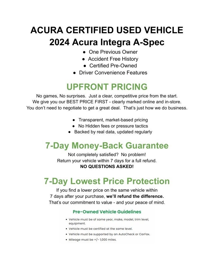 2024 Acura Integra CVT w/A-Spec Package