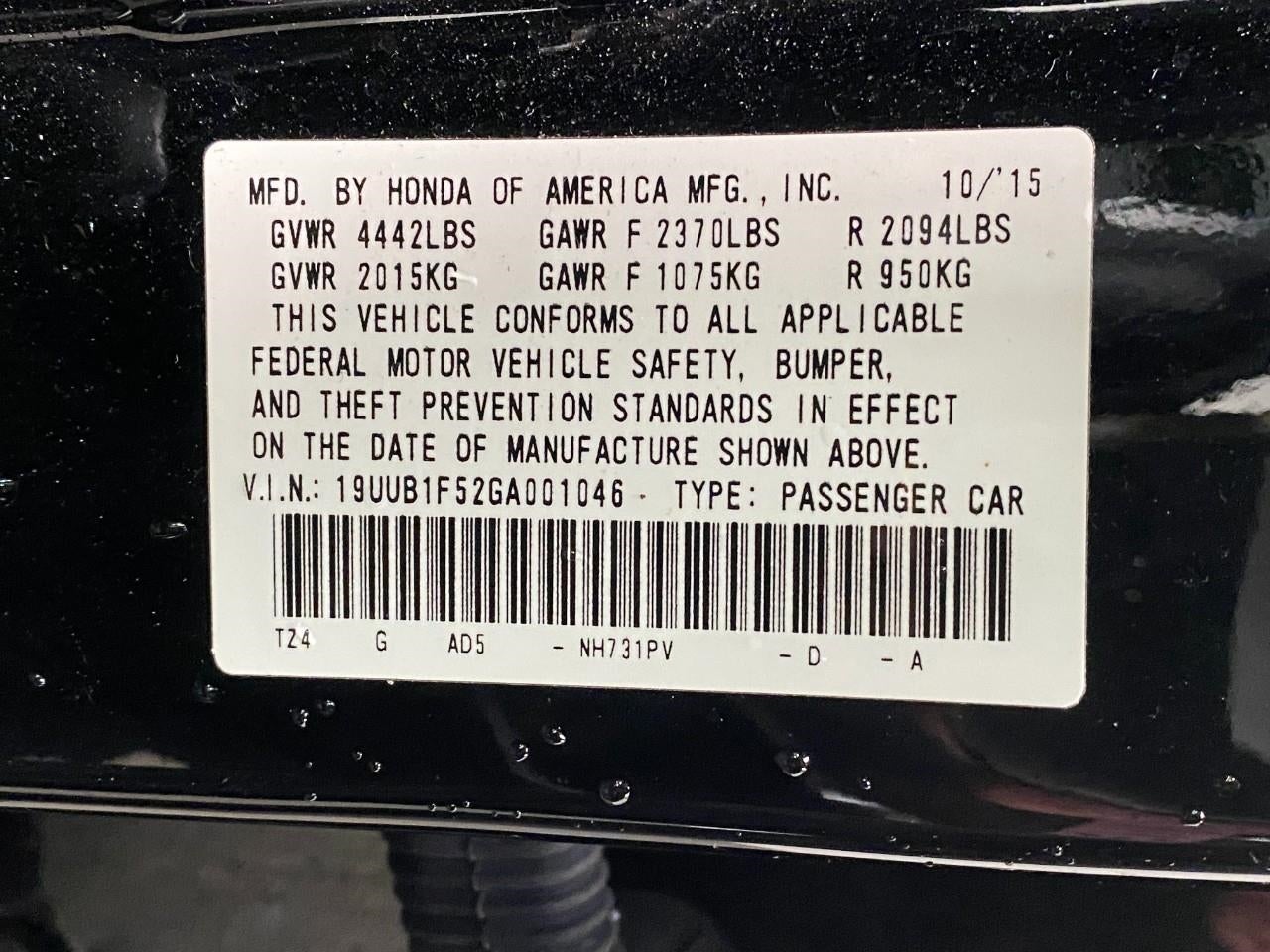 2016 Acura TLX 4dr Sdn FWD Tech