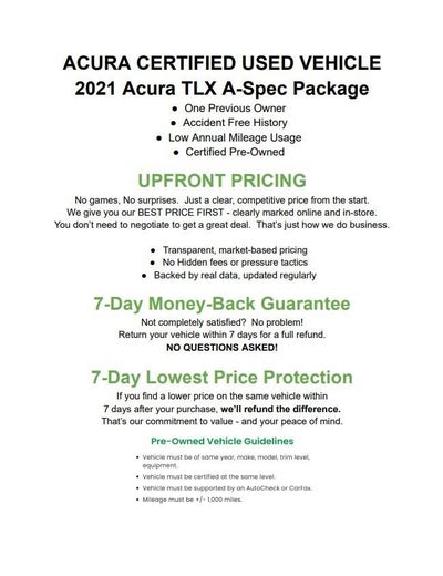 2021 Acura TLX SH-AWD w/A-Spec Package