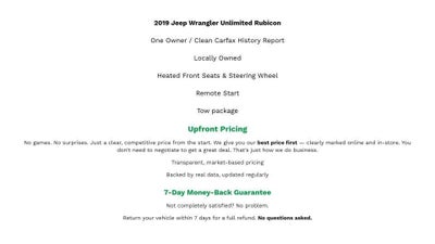 2019 Jeep Wrangler Unlimited Rubicon 4x4