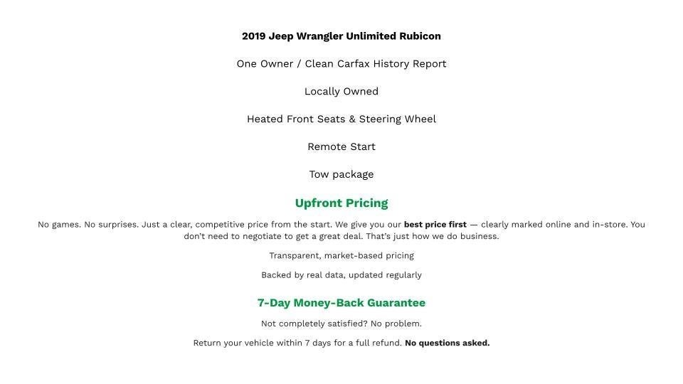 2019 Jeep Wrangler Unlimited Rubicon 4x4