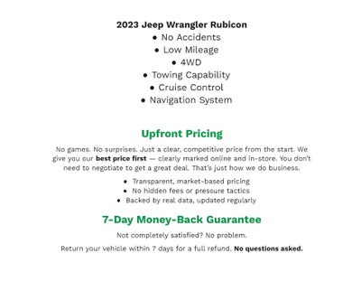 2023 Jeep Wrangler Rubicon 4 Door 4x4
