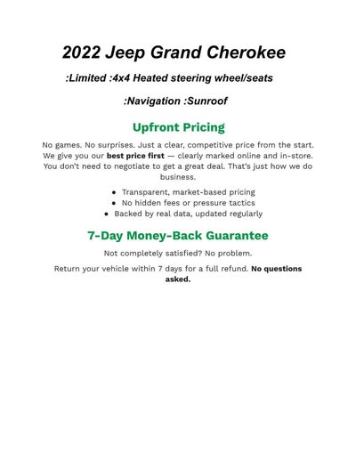 2022 Jeep Grand Cherokee L Limited 4x4