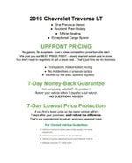 2016 Chevrolet Traverse FWD 4dr LT w/1LT