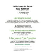 2023 Chevrolet Tahoe 4WD 4dr RST