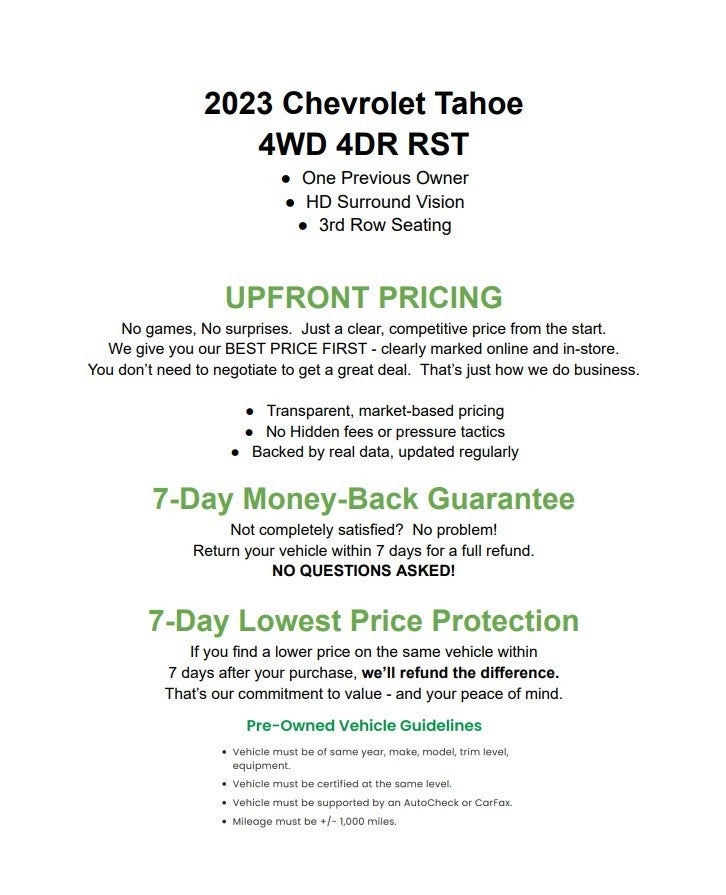 2023 Chevrolet Tahoe 4WD 4dr RST