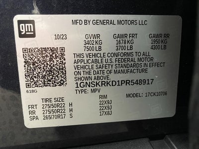 2023 Chevrolet Tahoe 4WD 4dr RST