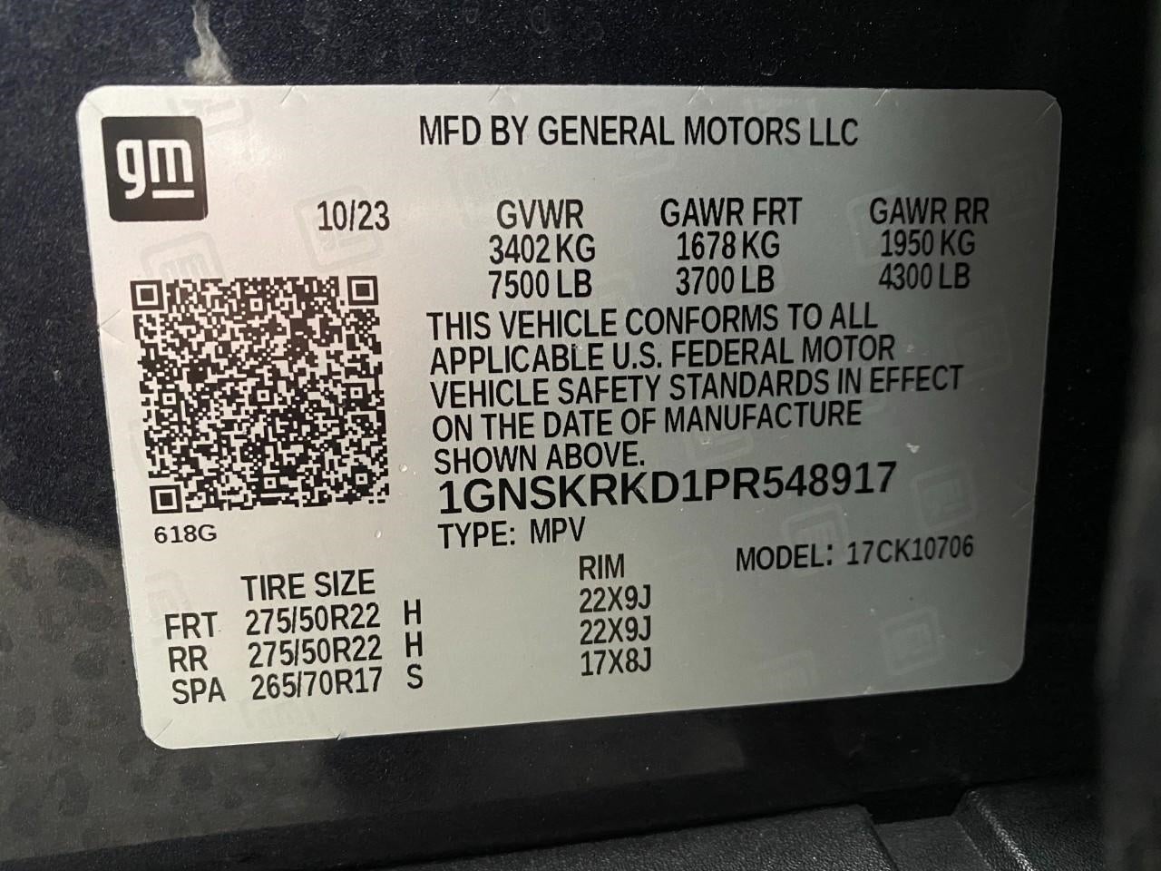 2023 Chevrolet Tahoe 4WD 4dr RST