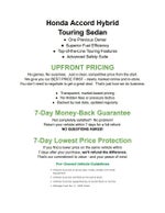 2020 Honda Accord Hybrid Touring Sedan