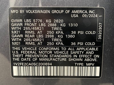 2025 Volkswagen Atlas Cross Sport 2.0T SEL Premium R-Line 4MOTION
