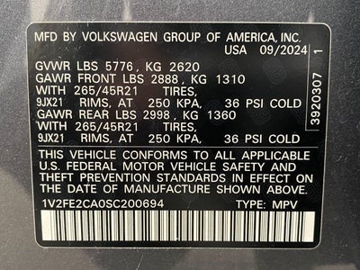 2025 Volkswagen Atlas Cross Sport 2.0T SEL Premium R-Line 4MOTION