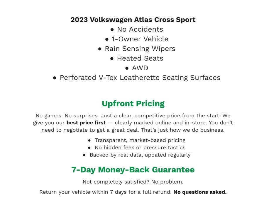 2023 Volkswagen Atlas Cross Sport 3.6L V6 SE w/Technology 4MOTION