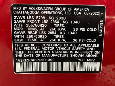 2023 Volkswagen Atlas Cross Sport 3.6L V6 SE w/Technology 4MOTION