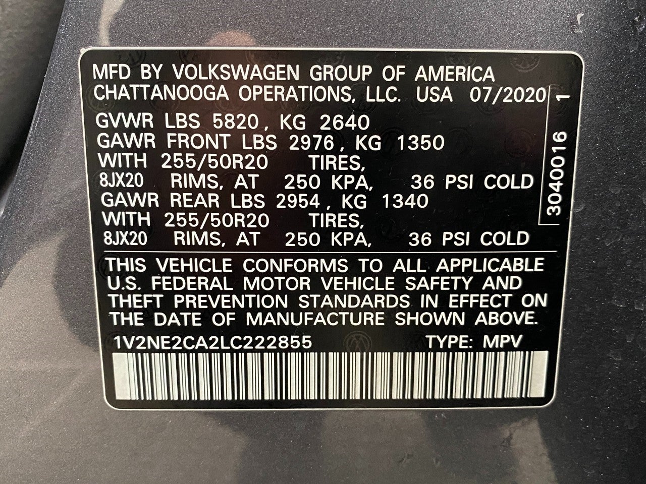 2020 Volkswagen Atlas Cross Sport 3.6L V6 SEL Premium 4MOTION