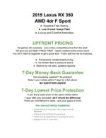 2015 Lexus RX 350 AWD 4dr F Sport