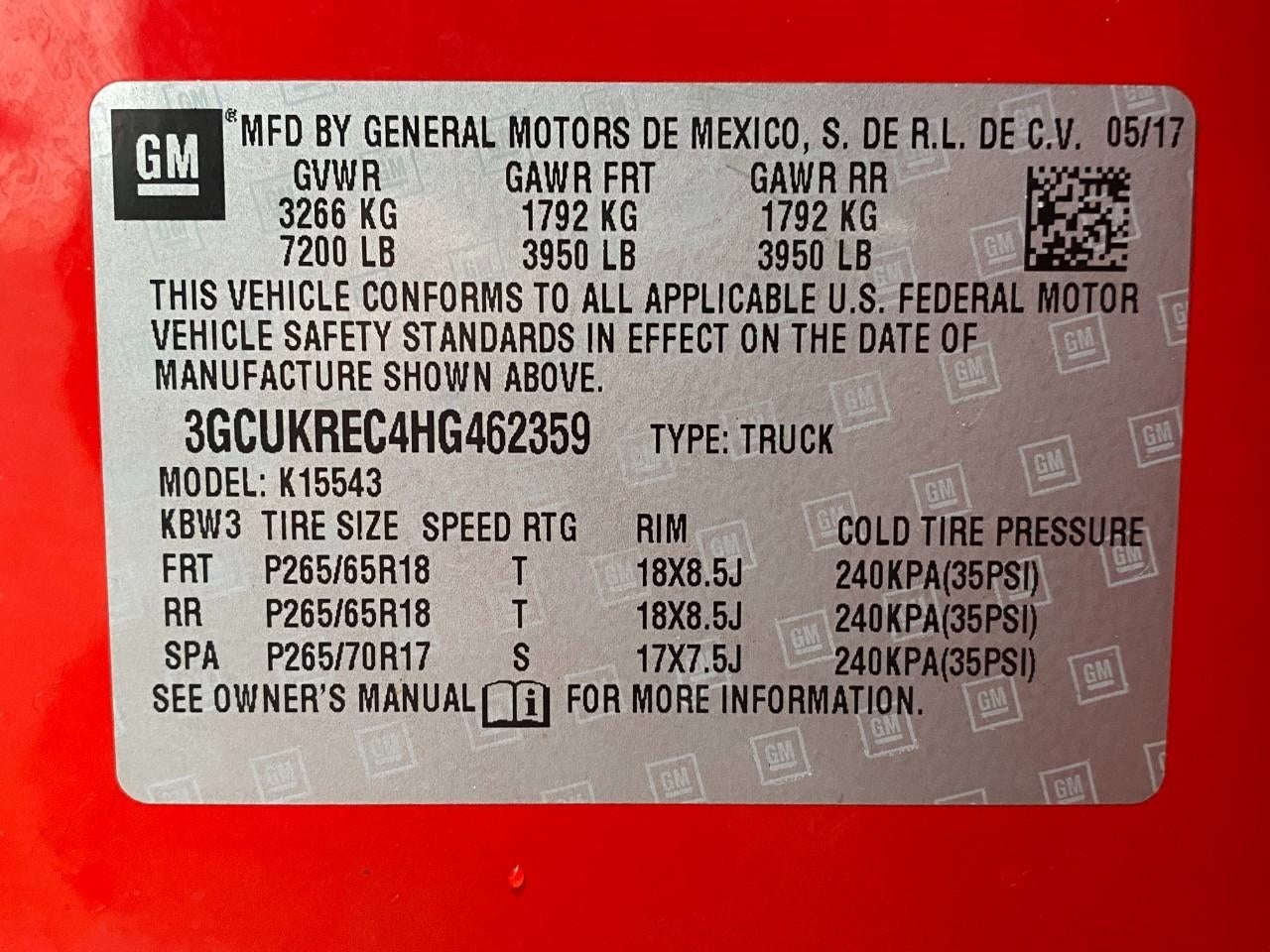 2017 Chevrolet SILVERADO 1500 CREW CAB PICKUP - SHORT BED