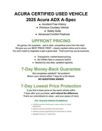 2025 Acura ADX AWD w/A-Spec Package