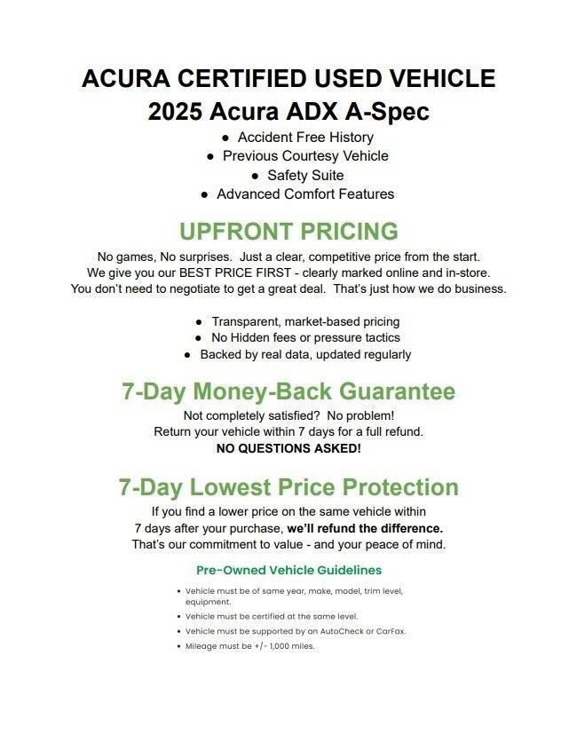 2025 Acura ADX AWD w/A-Spec Package