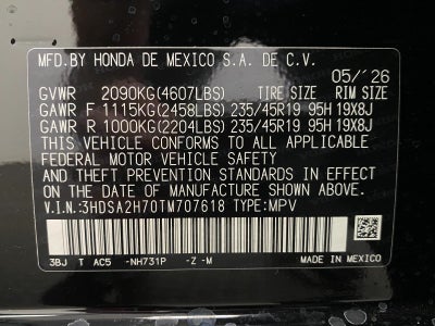 2026 Acura ADX AWD w/A-Spec Advance Package