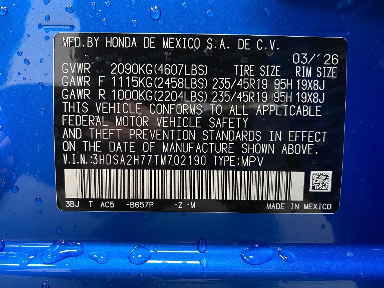 2026 Acura ADX AWD w/A-Spec Advance Package