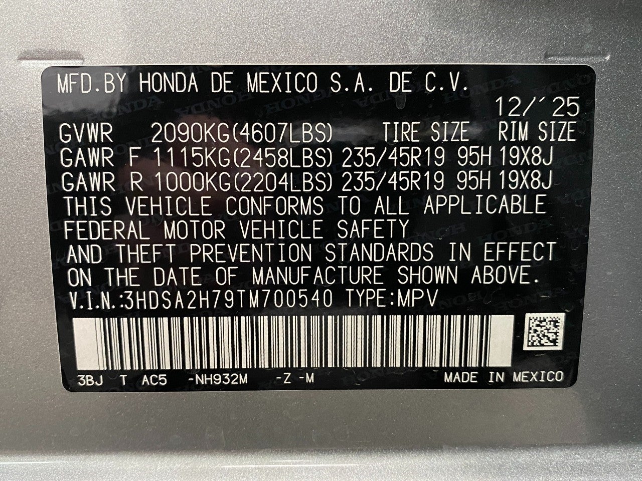 2026 Acura ADX AWD w/A-Spec Advance Package