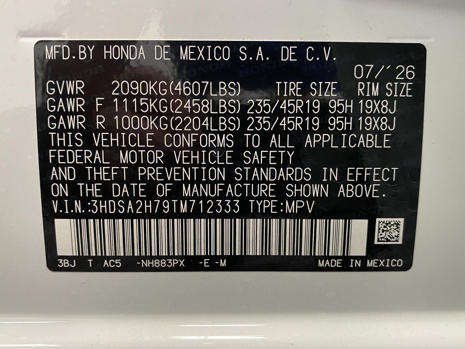 2026 Acura ADX AWD w/A-Spec Advance Package