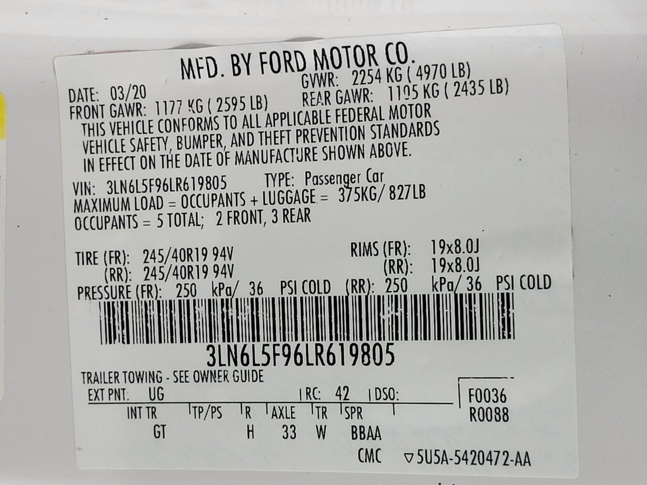 2020 Lincoln MKZ Reserve AWD