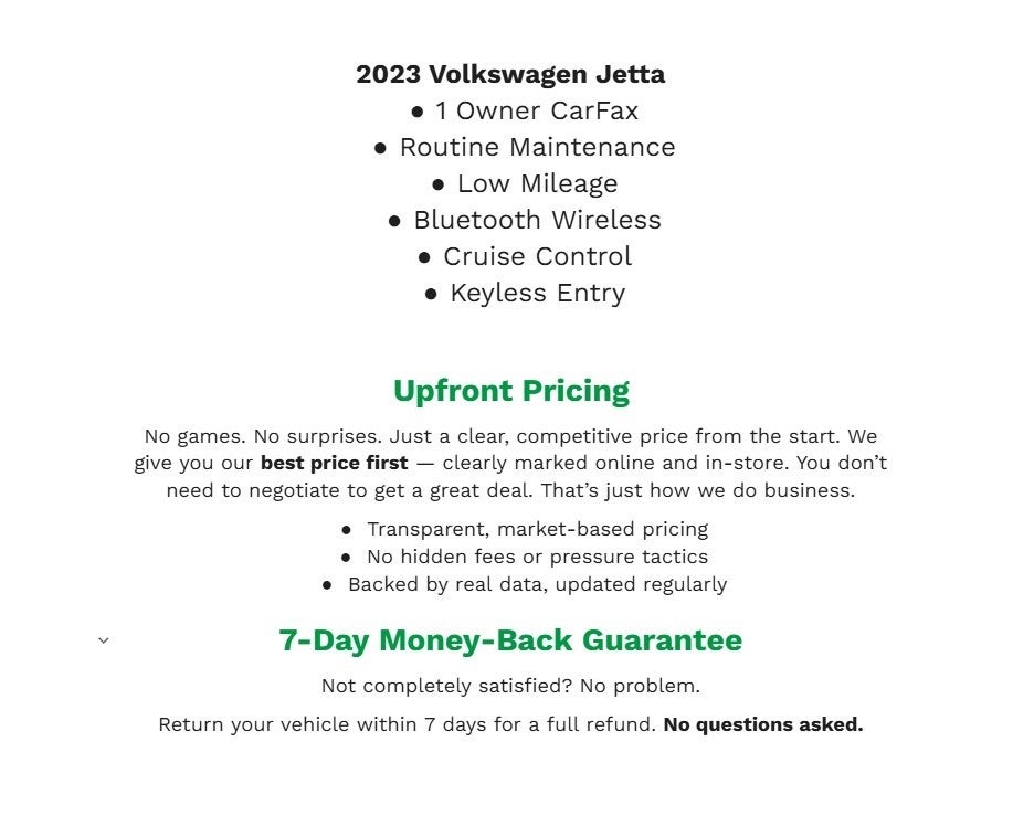 2023 Volkswagen Jetta S Auto