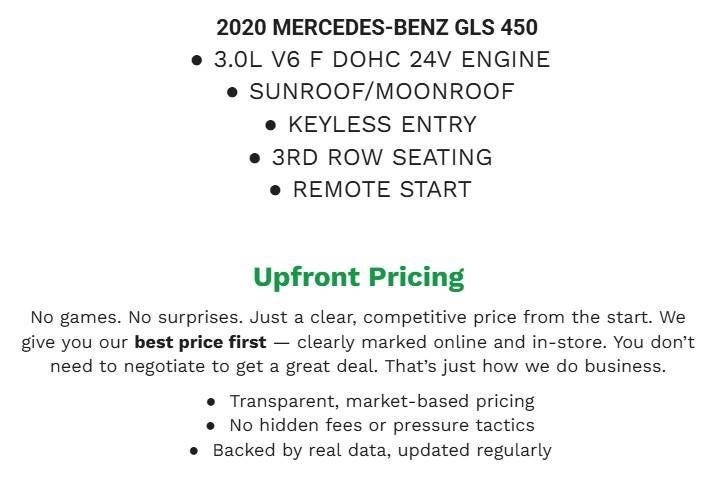 2020 Mercedes-Benz GLS GLS 450 4MATIC® SUV