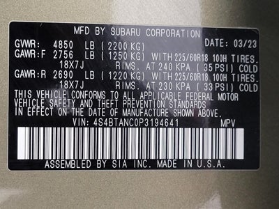 2023 Subaru Outback Limited CVT