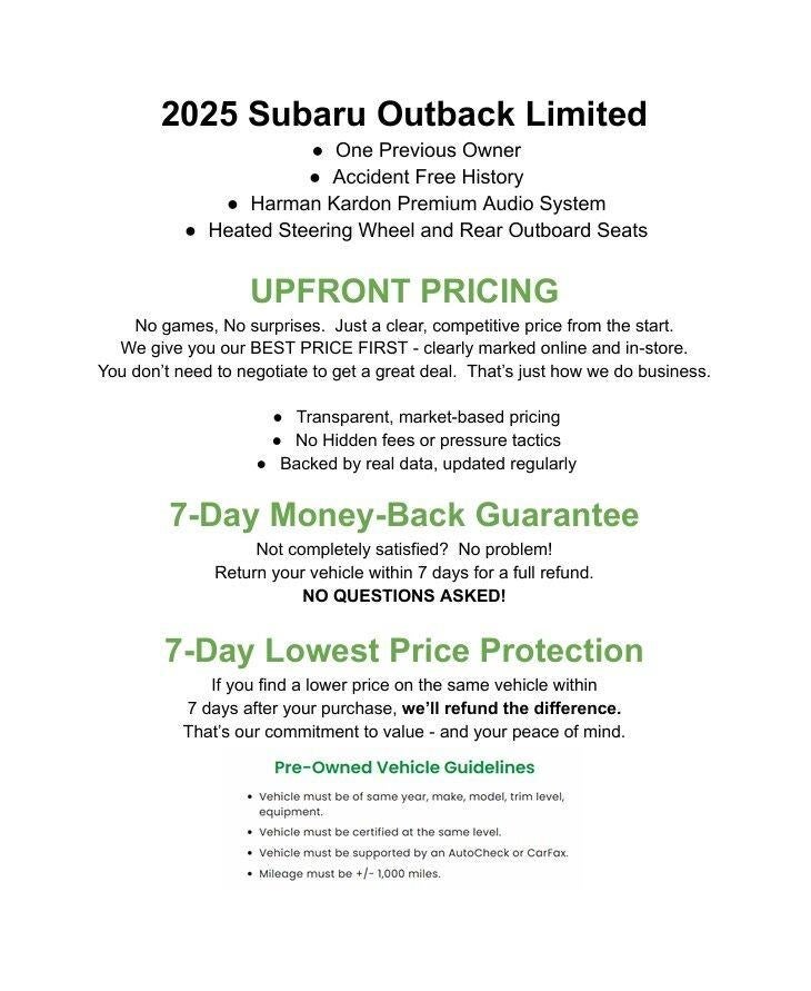 2025 Subaru Outback Limited AWD