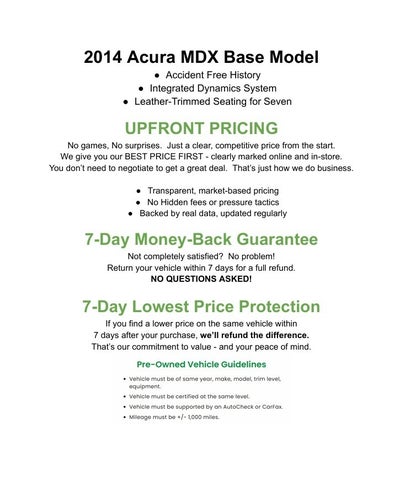 2014 Acura MDX FWD 4dr