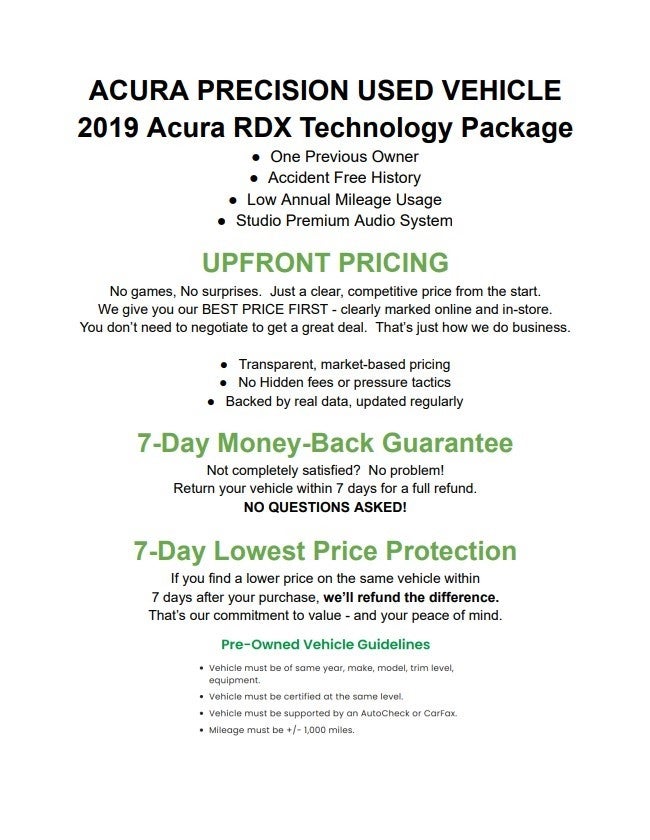 2019 Acura RDX AWD w/Technology Pkg