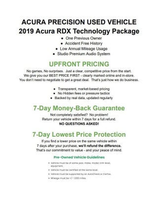 2019 Acura RDX AWD w/Technology Pkg