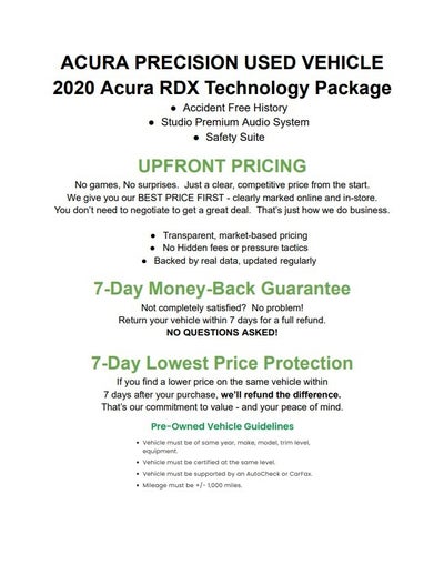 2020 Acura RDX SH-AWD w/Technology Pkg