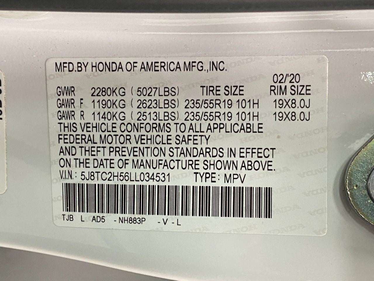 2020 Acura RDX SH-AWD w/Technology Pkg