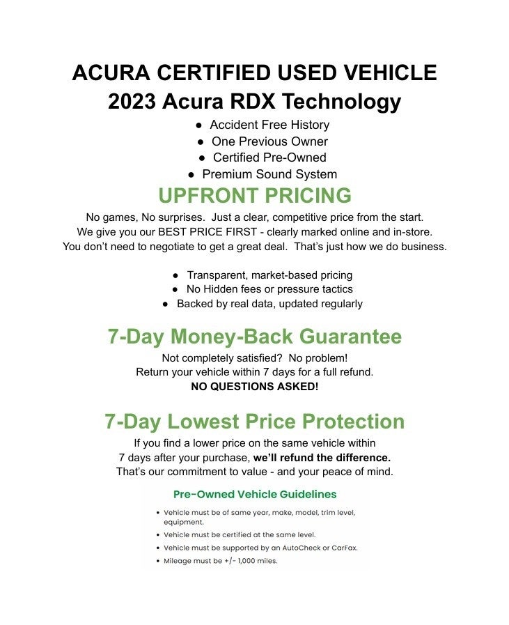 2023 Acura RDX SH-AWD w/Technology Package