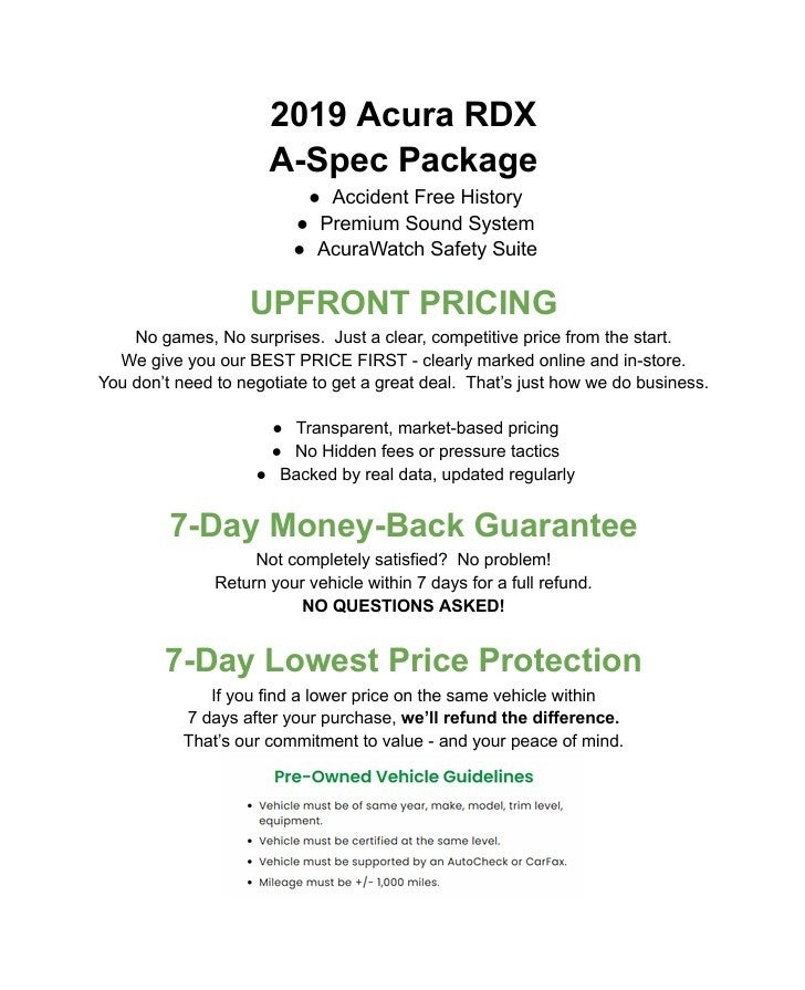 2019 Acura RDX AWD w/A-Spec Pkg
