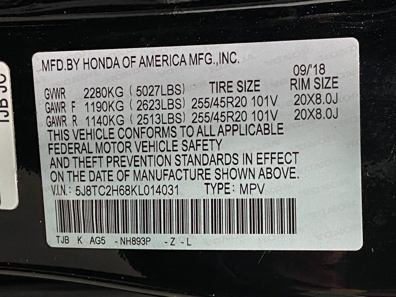 2019 Acura RDX AWD w/A-Spec Pkg