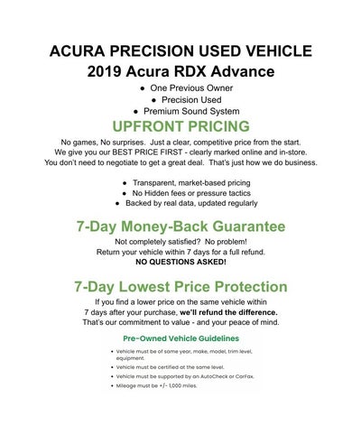 2019 Acura RDX AWD w/Advance Pkg