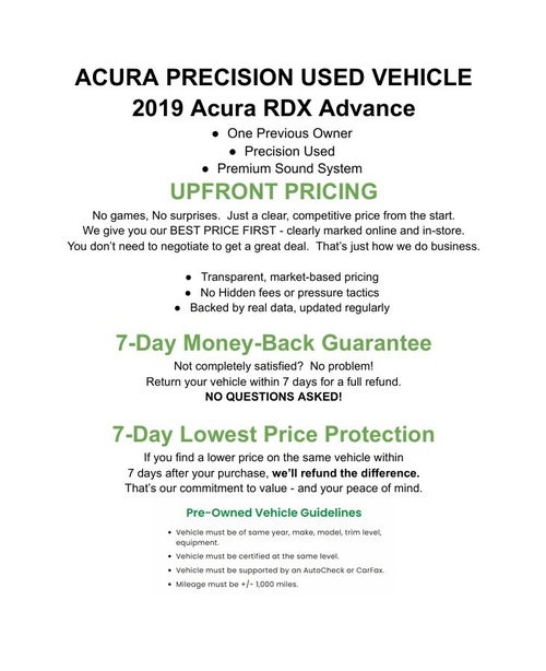2019 Acura RDX AWD w/Advance Pkg