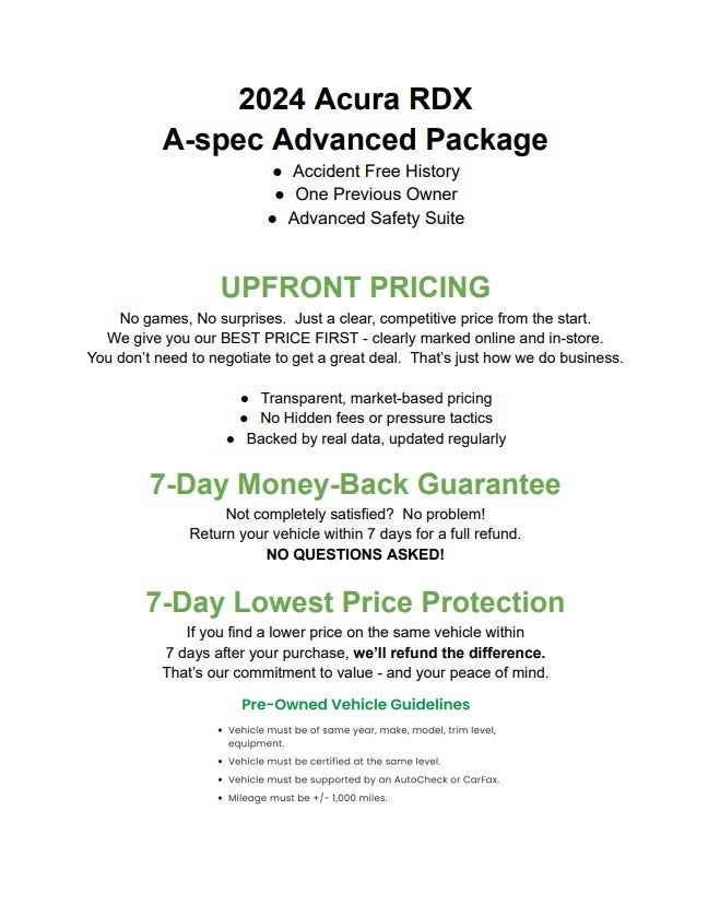 2024 Acura RDX SH-AWD w/A-Spec Advance Package