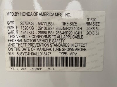 2020 Acura MDX SH-AWD 7-Passenger w/Technology/A-Spec Pkg