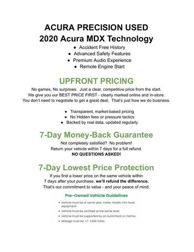 2020 Acura MDX SH-AWD 7-Passenger w/Technology Pkg