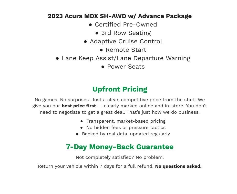 2023 Acura MDX SH-AWD w/Advance Package