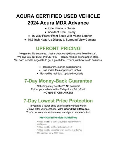 2024 Acura MDX SH-AWD w/Advance Package