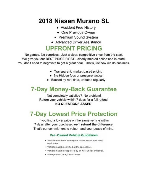 2018 Nissan MURANO SPORT UTILITY