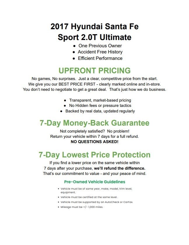 2017 Hyundai Santa Fe Sport 2.0T Auto AWD